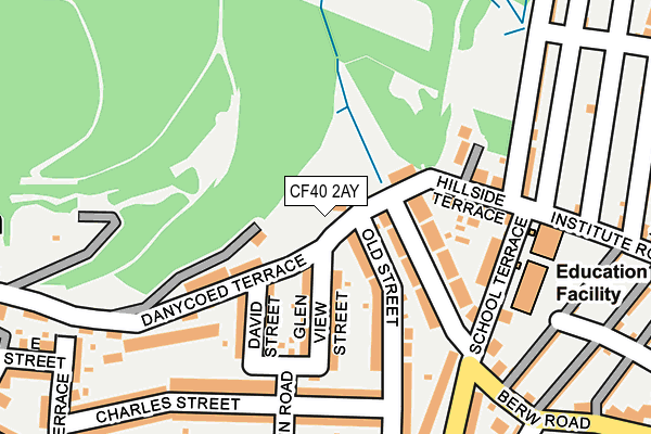 CF40 2AY map - OS OpenMap – Local (Ordnance Survey)