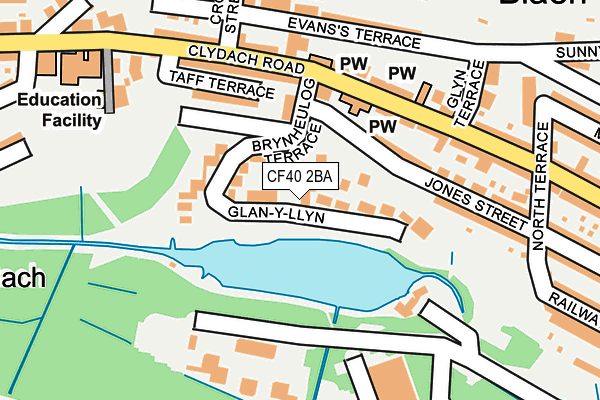 CF40 2BA map - OS OpenMap – Local (Ordnance Survey)