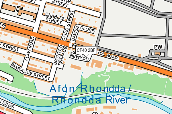 CF40 2BF map - OS OpenMap – Local (Ordnance Survey)
