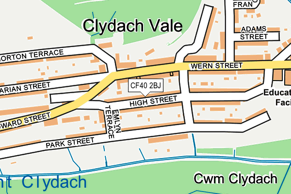 CF40 2BJ map - OS OpenMap – Local (Ordnance Survey)