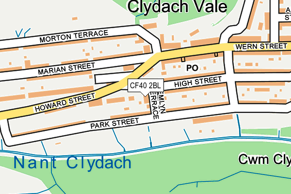 CF40 2BL map - OS OpenMap – Local (Ordnance Survey)