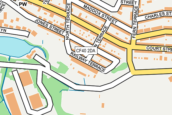 CF40 2DA map - OS OpenMap – Local (Ordnance Survey)