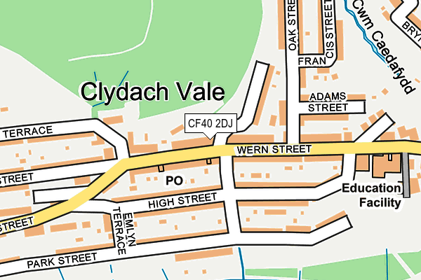 CF40 2DJ map - OS OpenMap – Local (Ordnance Survey)