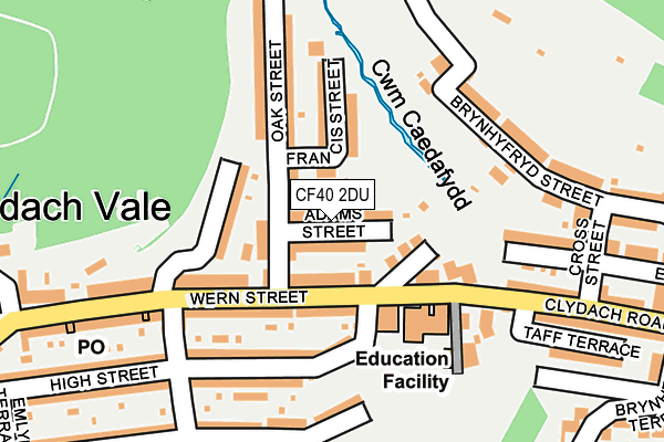 CF40 2DU map - OS OpenMap – Local (Ordnance Survey)