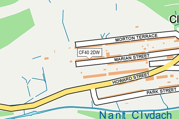 CF40 2DW map - OS OpenMap – Local (Ordnance Survey)