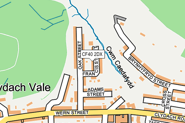 CF40 2DX map - OS OpenMap – Local (Ordnance Survey)