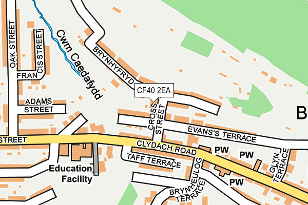 CF40 2EA map - OS OpenMap – Local (Ordnance Survey)