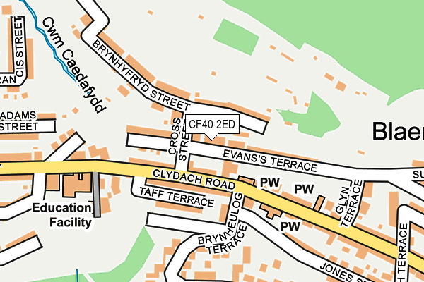 CF40 2ED map - OS OpenMap – Local (Ordnance Survey)