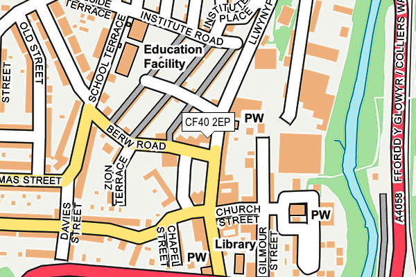 CF40 2EP map - OS OpenMap – Local (Ordnance Survey)