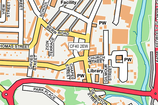 CF40 2EW map - OS OpenMap – Local (Ordnance Survey)