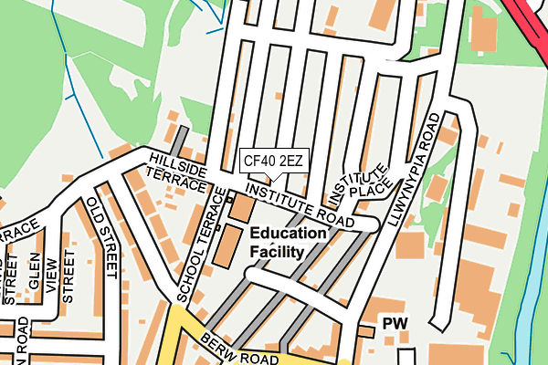 CF40 2EZ map - OS OpenMap – Local (Ordnance Survey)