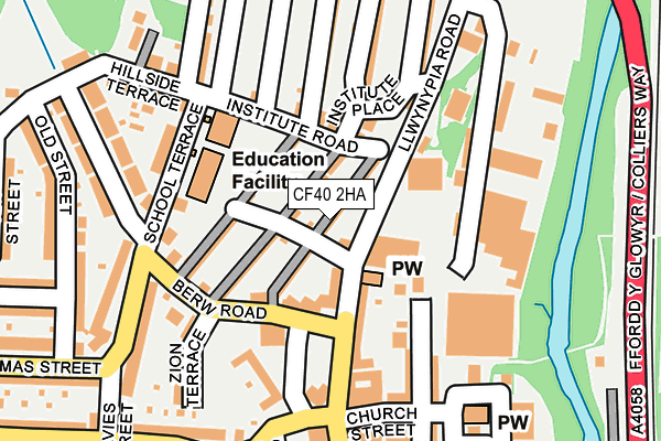 CF40 2HA map - OS OpenMap – Local (Ordnance Survey)