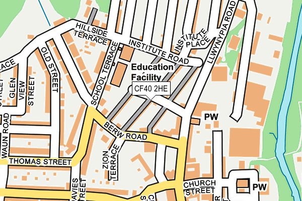 CF40 2HE map - OS OpenMap – Local (Ordnance Survey)