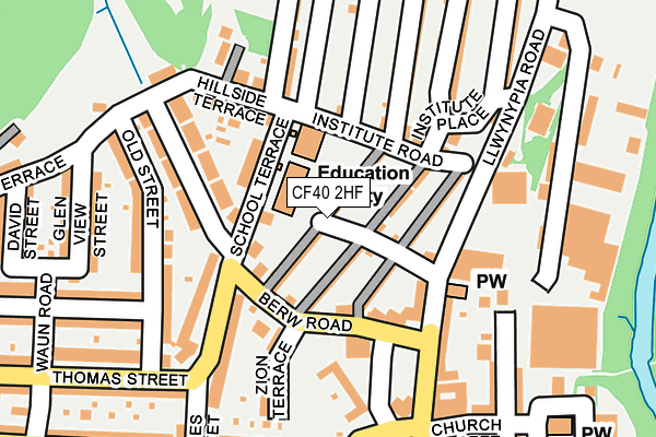 CF40 2HF map - OS OpenMap – Local (Ordnance Survey)