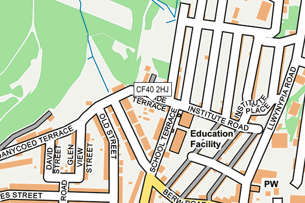 CF40 2HJ map - OS OpenMap – Local (Ordnance Survey)