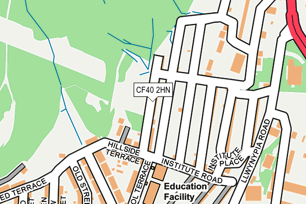 CF40 2HN map - OS OpenMap – Local (Ordnance Survey)