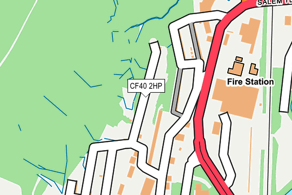 CF40 2HP map - OS OpenMap – Local (Ordnance Survey)