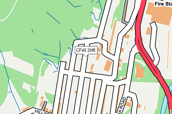 CF40 2HR map - OS OpenMap – Local (Ordnance Survey)