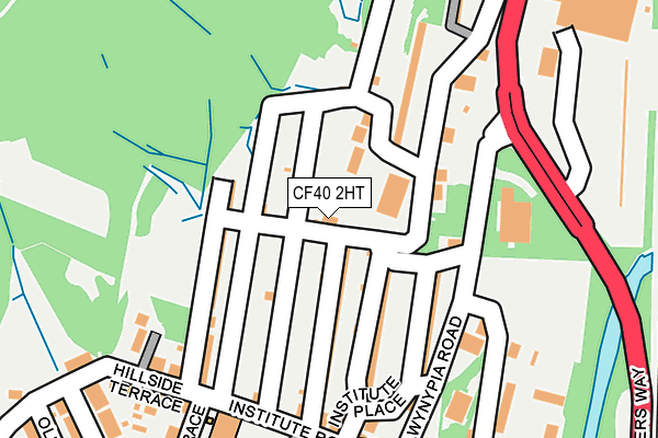 CF40 2HT map - OS OpenMap – Local (Ordnance Survey)