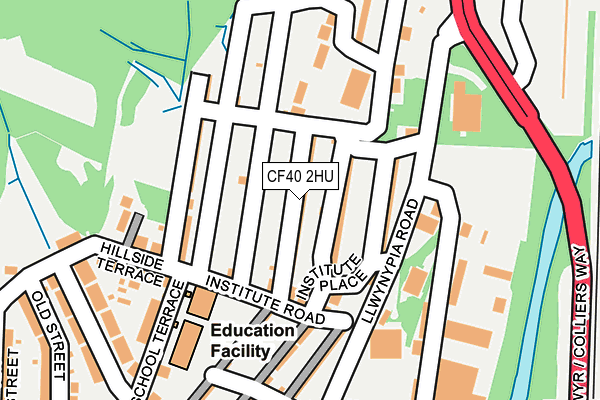 CF40 2HU map - OS OpenMap – Local (Ordnance Survey)