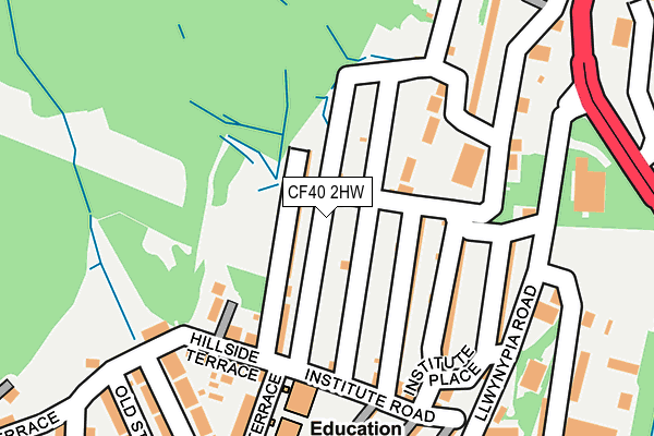 CF40 2HW map - OS OpenMap – Local (Ordnance Survey)