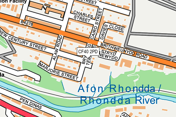 CF40 2PD map - OS OpenMap – Local (Ordnance Survey)