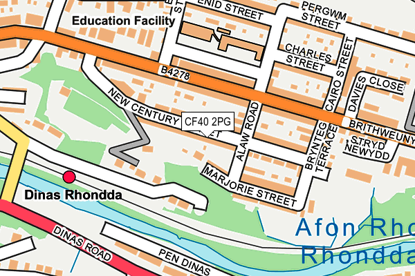 CF40 2PG map - OS OpenMap – Local (Ordnance Survey)