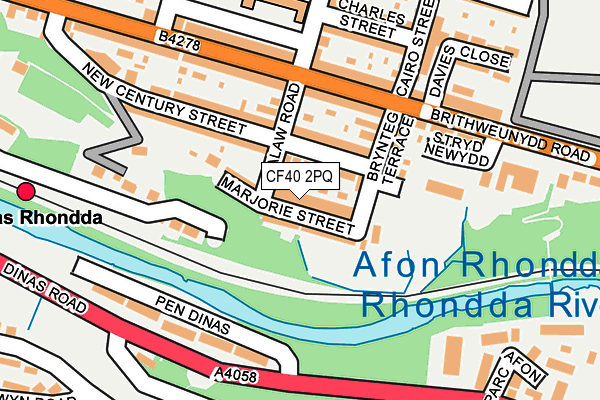 CF40 2PQ map - OS OpenMap – Local (Ordnance Survey)