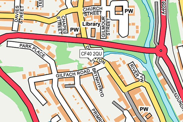 CF40 2QU map - OS OpenMap – Local (Ordnance Survey)