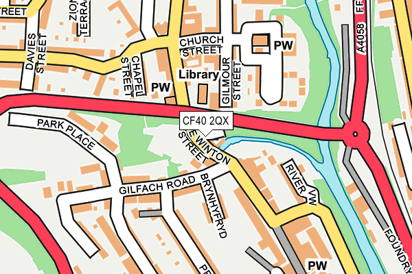 CF40 2QX map - OS OpenMap – Local (Ordnance Survey)