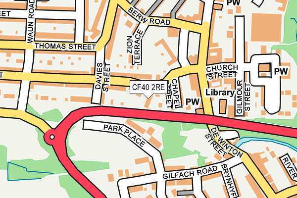 CF40 2RE map - OS OpenMap – Local (Ordnance Survey)