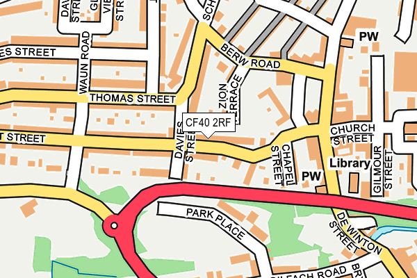 CF40 2RF map - OS OpenMap – Local (Ordnance Survey)