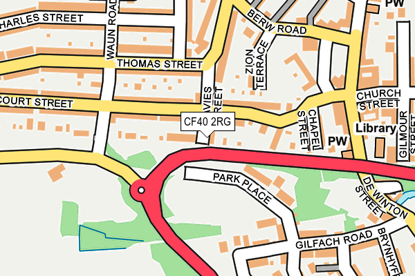 CF40 2RG map - OS OpenMap – Local (Ordnance Survey)