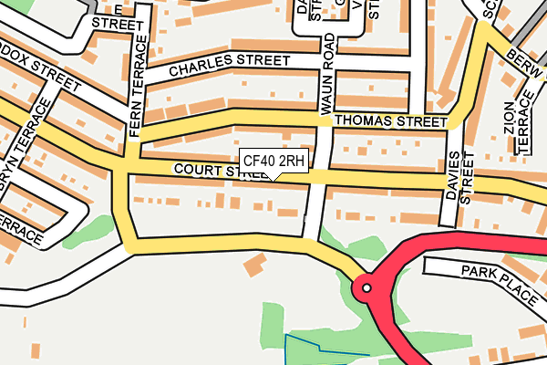 CF40 2RH map - OS OpenMap – Local (Ordnance Survey)