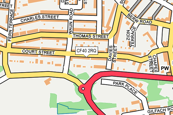 CF40 2RQ map - OS OpenMap – Local (Ordnance Survey)