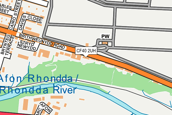 CF40 2UH map - OS OpenMap – Local (Ordnance Survey)