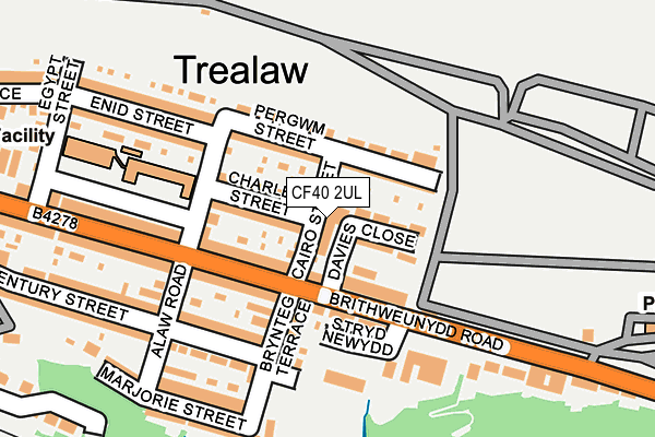 CF40 2UL map - OS OpenMap – Local (Ordnance Survey)