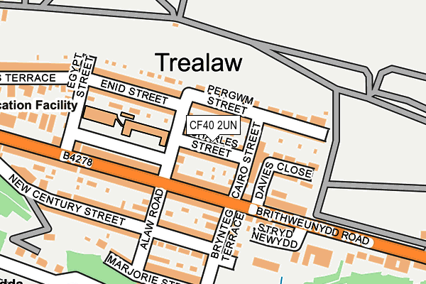 CF40 2UN map - OS OpenMap – Local (Ordnance Survey)