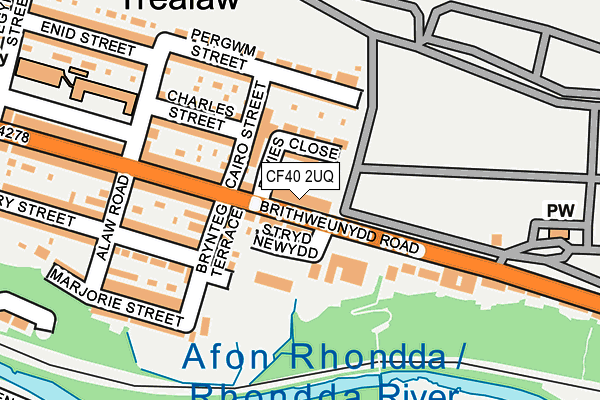 CF40 2UQ map - OS OpenMap – Local (Ordnance Survey)