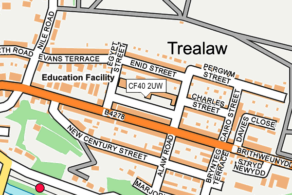 CF40 2UW map - OS OpenMap – Local (Ordnance Survey)