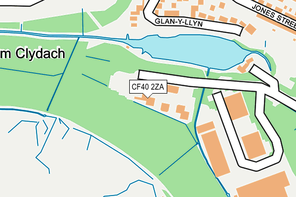 CF40 2ZA map - OS OpenMap – Local (Ordnance Survey)