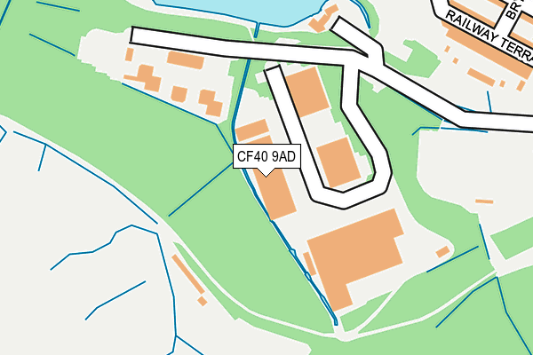 CF40 9AD map - OS OpenMap – Local (Ordnance Survey)