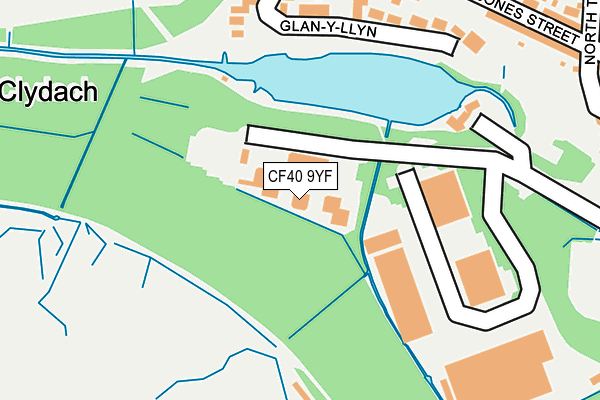 CF40 9YF map - OS OpenMap – Local (Ordnance Survey)