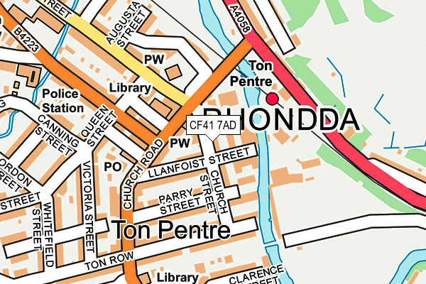 CF41 7AD map - OS OpenMap – Local (Ordnance Survey)