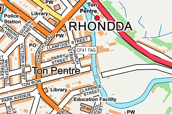 CF41 7AG map - OS OpenMap – Local (Ordnance Survey)