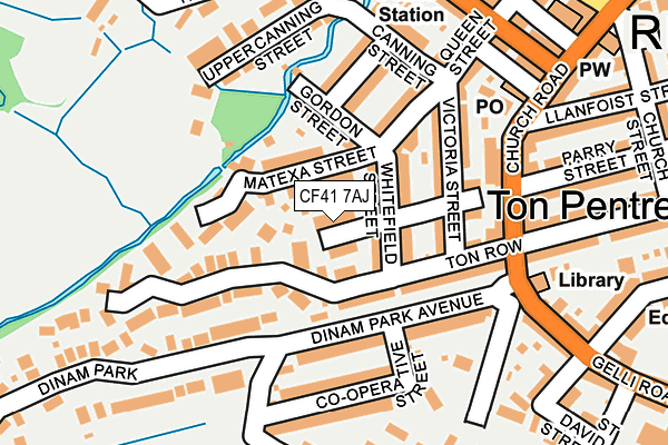 CF41 7AJ map - OS OpenMap – Local (Ordnance Survey)