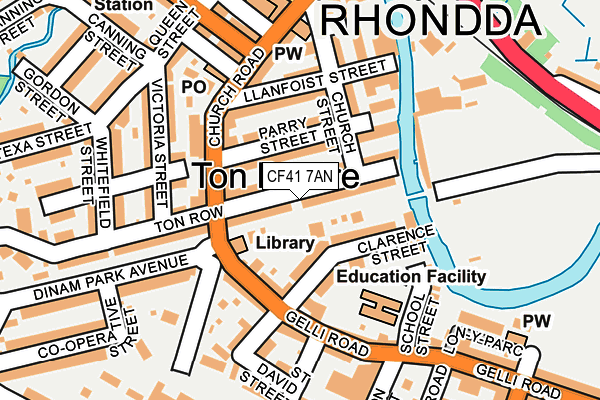 CF41 7AN map - OS OpenMap – Local (Ordnance Survey)