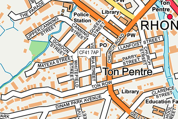 CF41 7AP map - OS OpenMap – Local (Ordnance Survey)