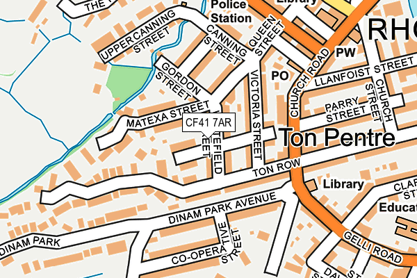 CF41 7AR map - OS OpenMap – Local (Ordnance Survey)