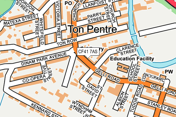 CF41 7AS map - OS OpenMap – Local (Ordnance Survey)